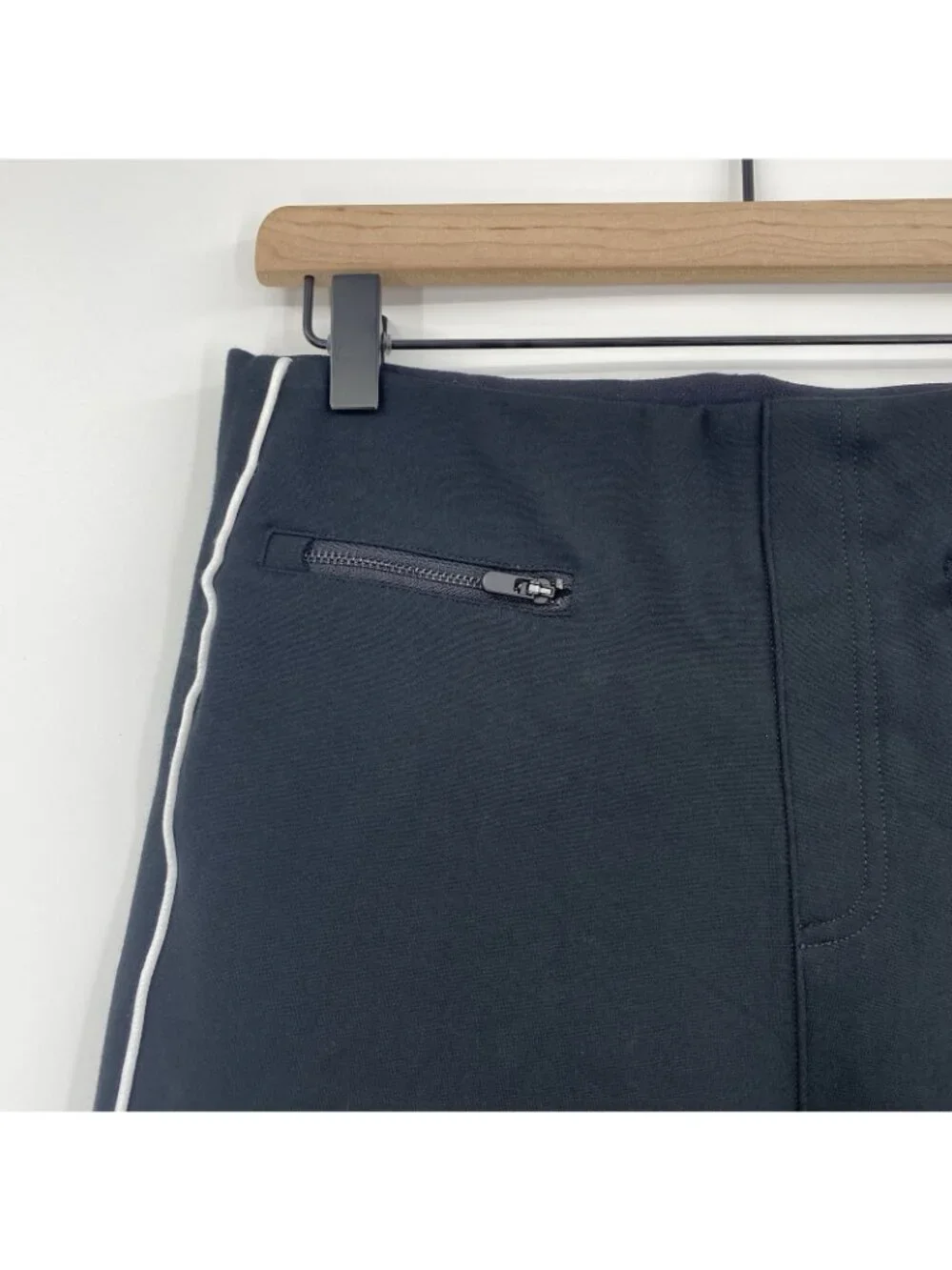 Spanx Perfect Ankle Skinny Side Piping Slimming Pants Black Size Medium